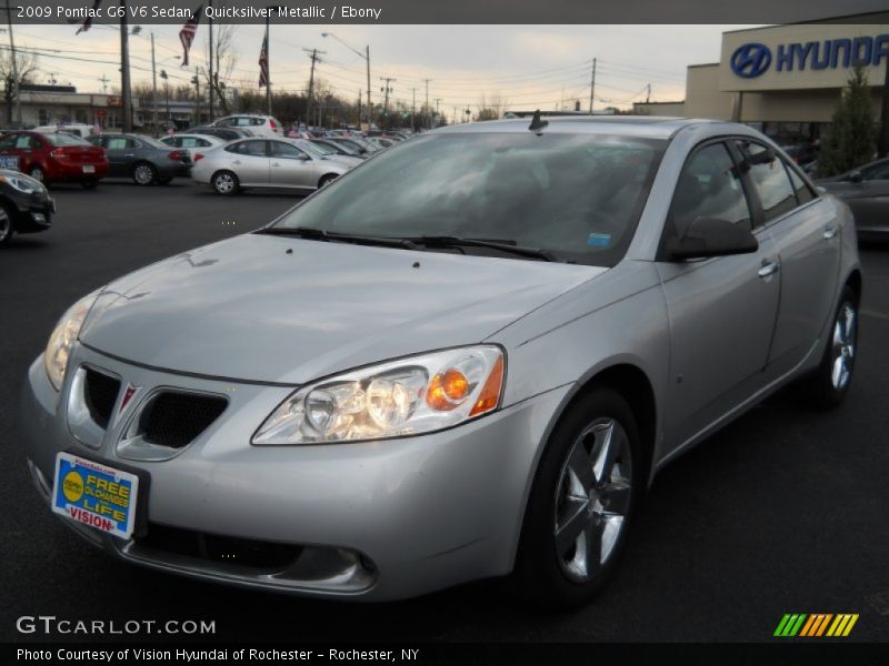 Quicksilver Metallic / Ebony 2009 Pontiac G6 V6 Sedan