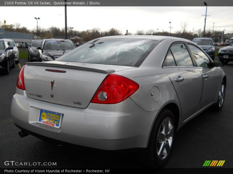 Quicksilver Metallic / Ebony 2009 Pontiac G6 V6 Sedan