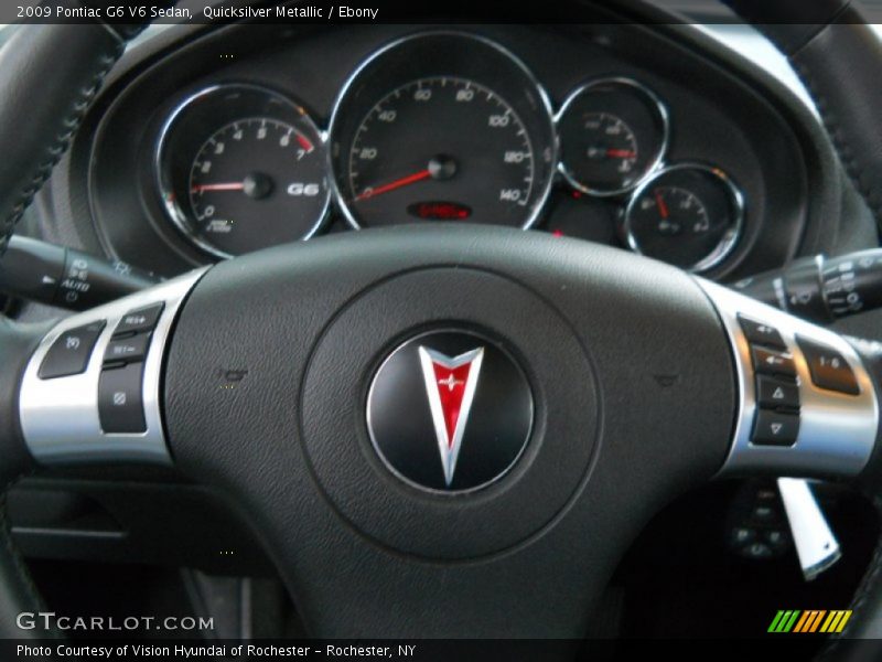 Quicksilver Metallic / Ebony 2009 Pontiac G6 V6 Sedan