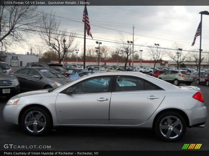 Quicksilver Metallic / Ebony 2009 Pontiac G6 V6 Sedan