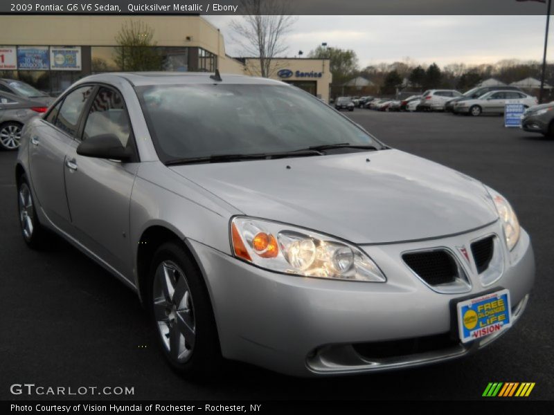 Quicksilver Metallic / Ebony 2009 Pontiac G6 V6 Sedan