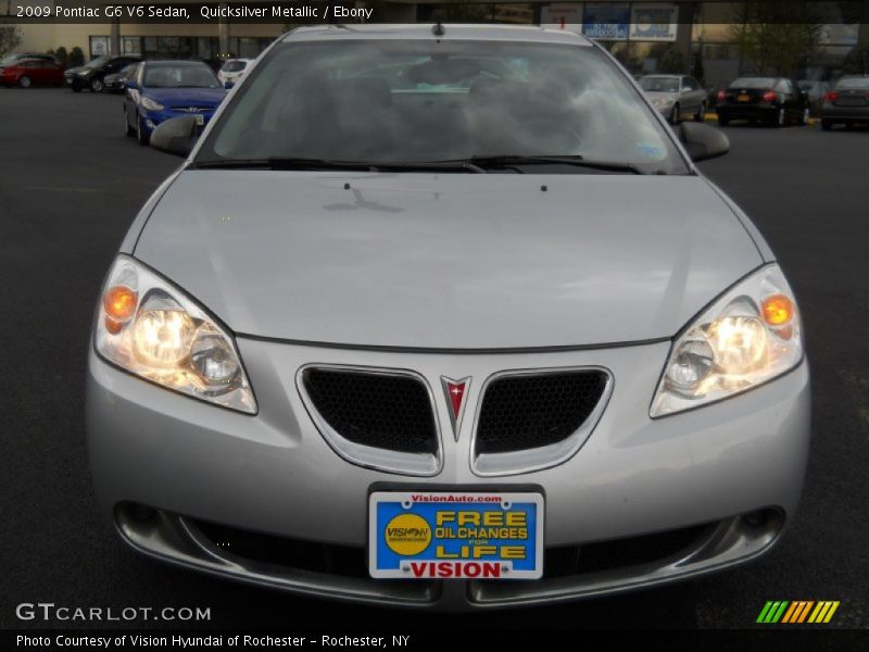 Quicksilver Metallic / Ebony 2009 Pontiac G6 V6 Sedan