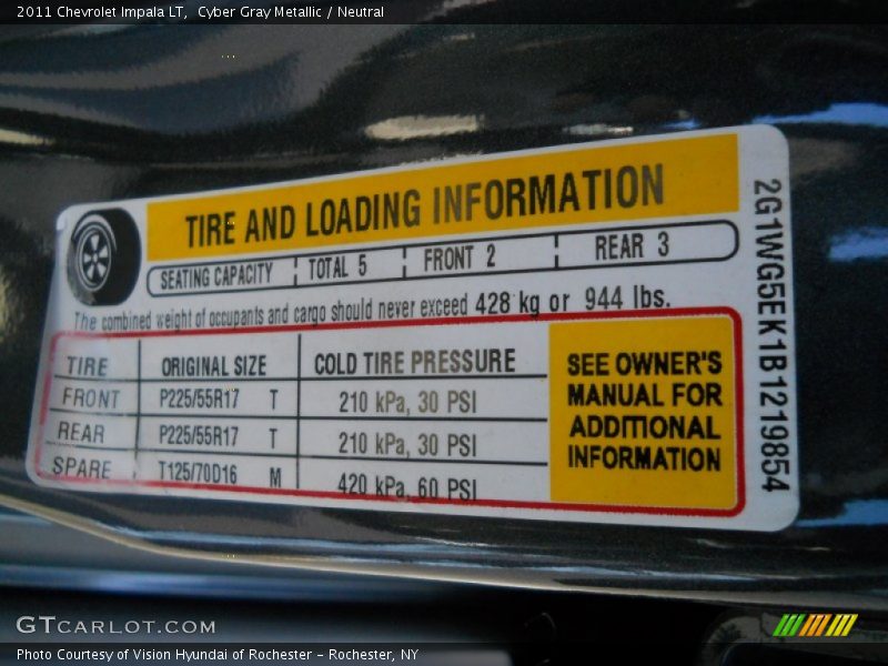 Cyber Gray Metallic / Neutral 2011 Chevrolet Impala LT