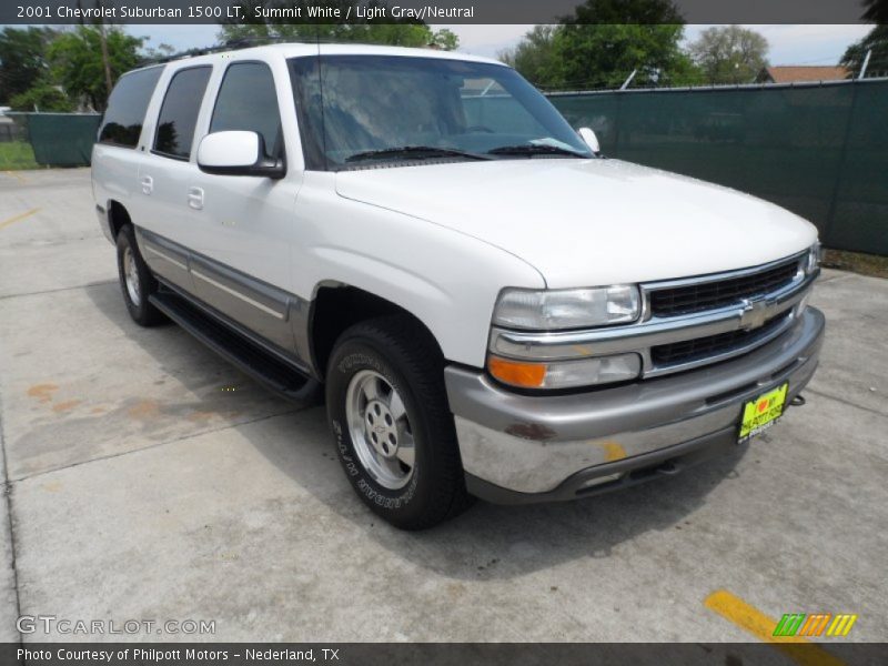 Summit White / Light Gray/Neutral 2001 Chevrolet Suburban 1500 LT