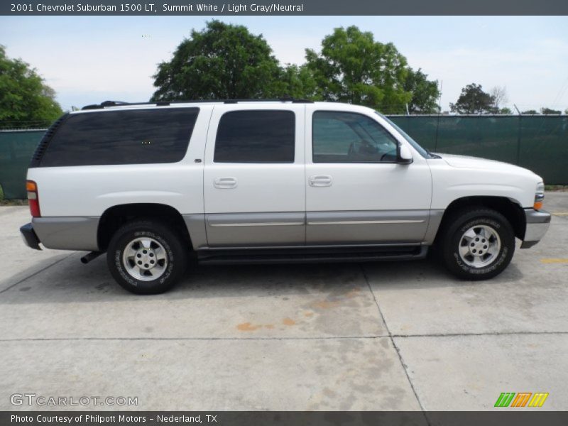 Summit White / Light Gray/Neutral 2001 Chevrolet Suburban 1500 LT