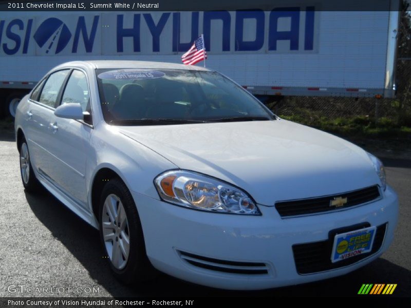 Summit White / Neutral 2011 Chevrolet Impala LS