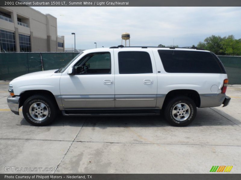 Summit White / Light Gray/Neutral 2001 Chevrolet Suburban 1500 LT