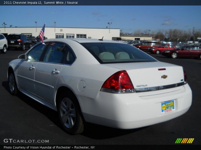 Summit White / Neutral 2011 Chevrolet Impala LS