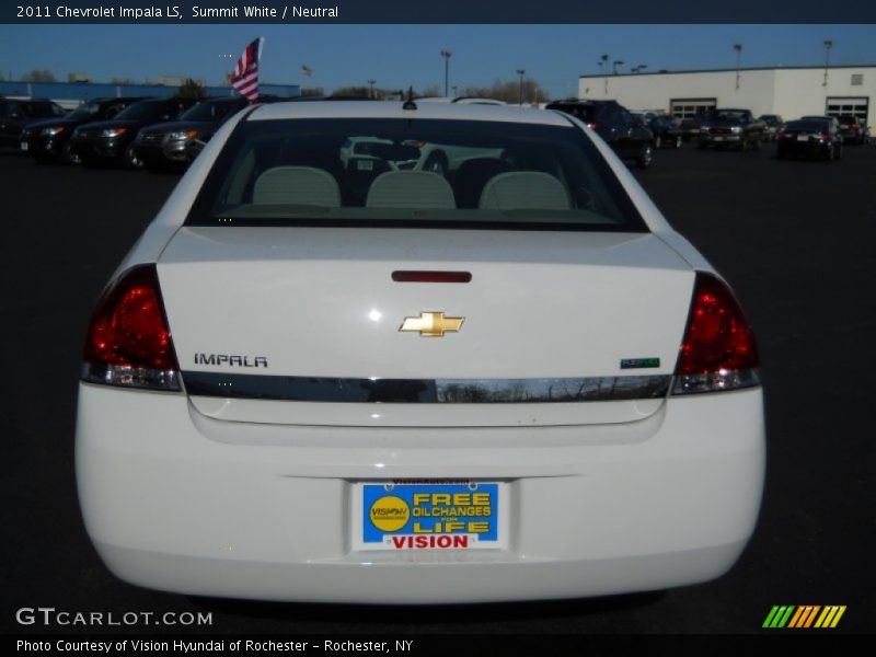 Summit White / Neutral 2011 Chevrolet Impala LS