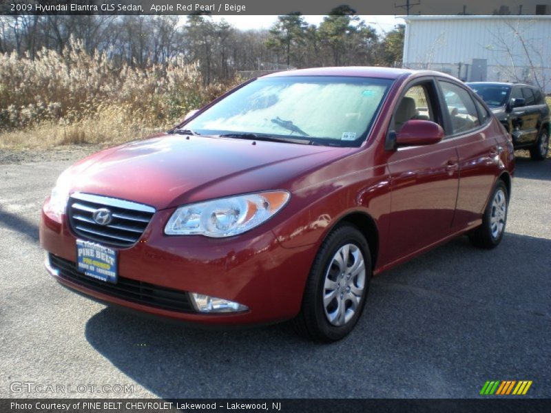 Apple Red Pearl / Beige 2009 Hyundai Elantra GLS Sedan