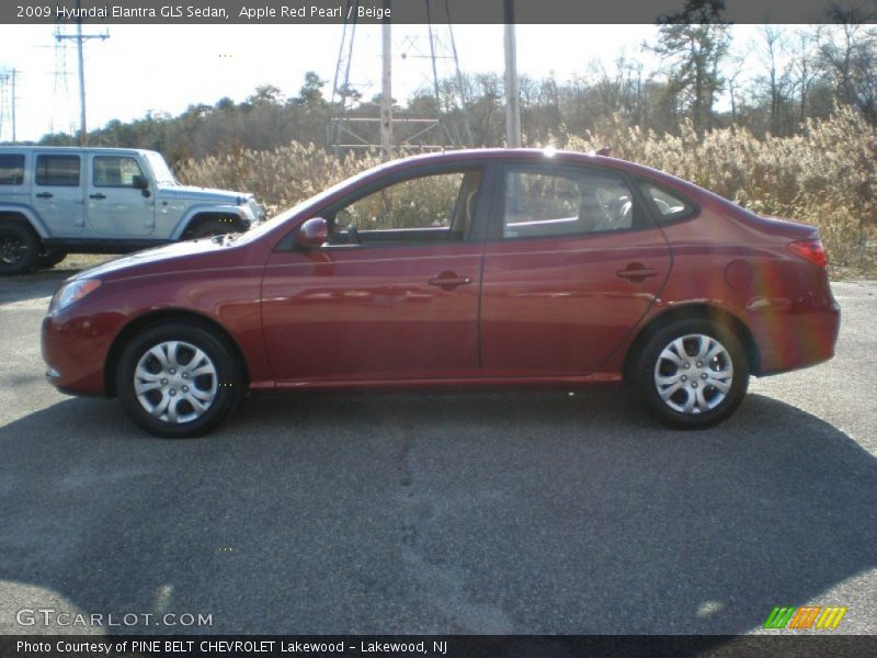 Apple Red Pearl / Beige 2009 Hyundai Elantra GLS Sedan