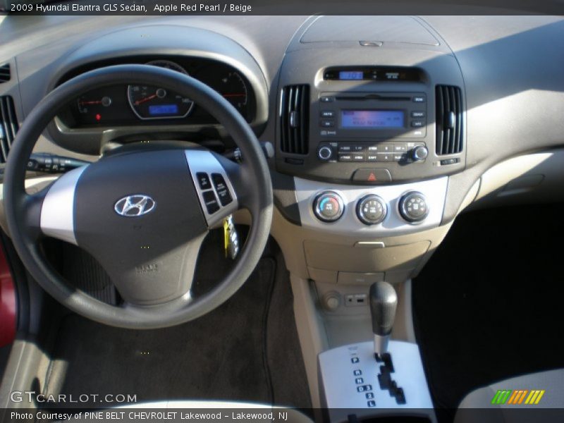 Apple Red Pearl / Beige 2009 Hyundai Elantra GLS Sedan
