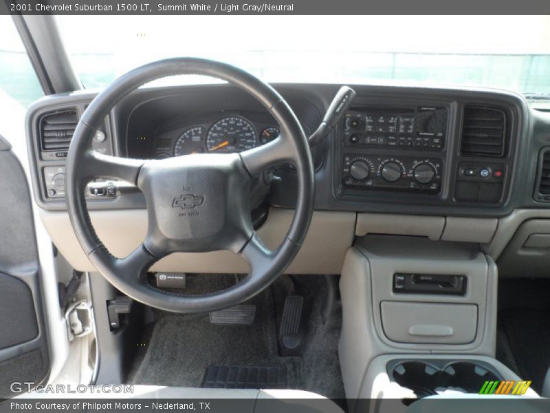 Summit White / Light Gray/Neutral 2001 Chevrolet Suburban 1500 LT