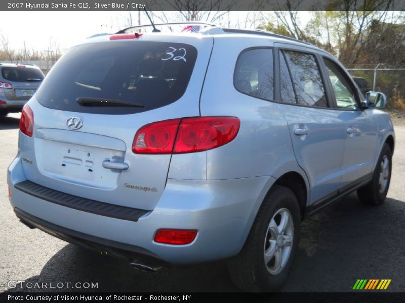 Silver Blue / Gray 2007 Hyundai Santa Fe GLS