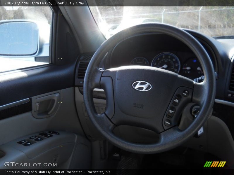Silver Blue / Gray 2007 Hyundai Santa Fe GLS