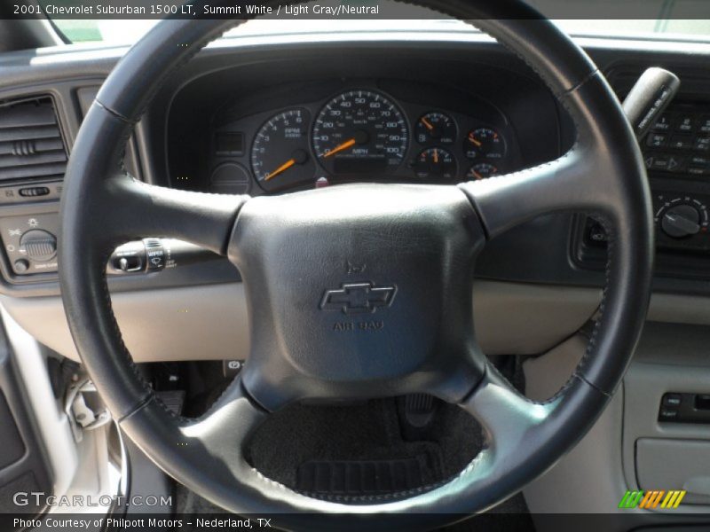 Summit White / Light Gray/Neutral 2001 Chevrolet Suburban 1500 LT