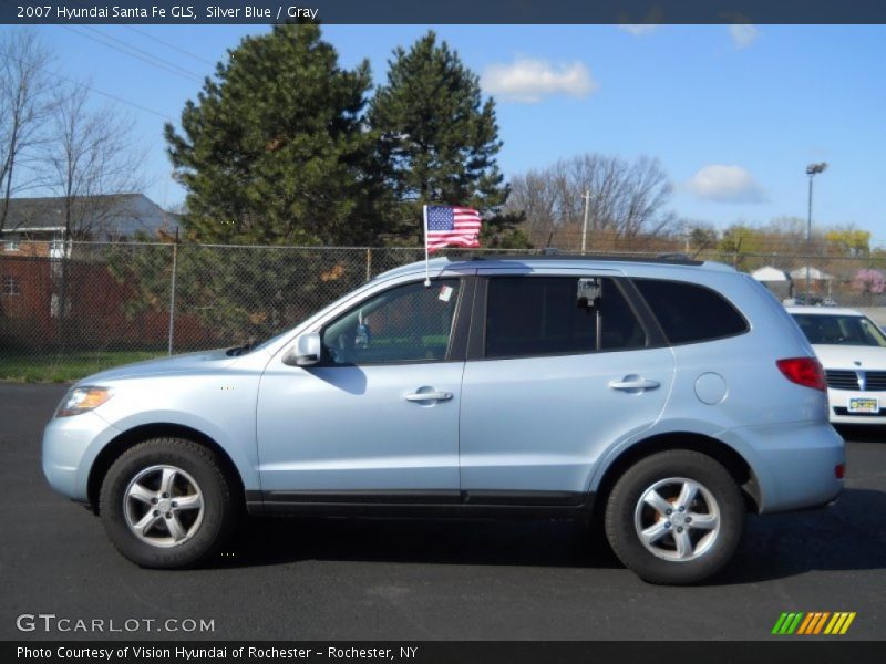 Silver Blue / Gray 2007 Hyundai Santa Fe GLS