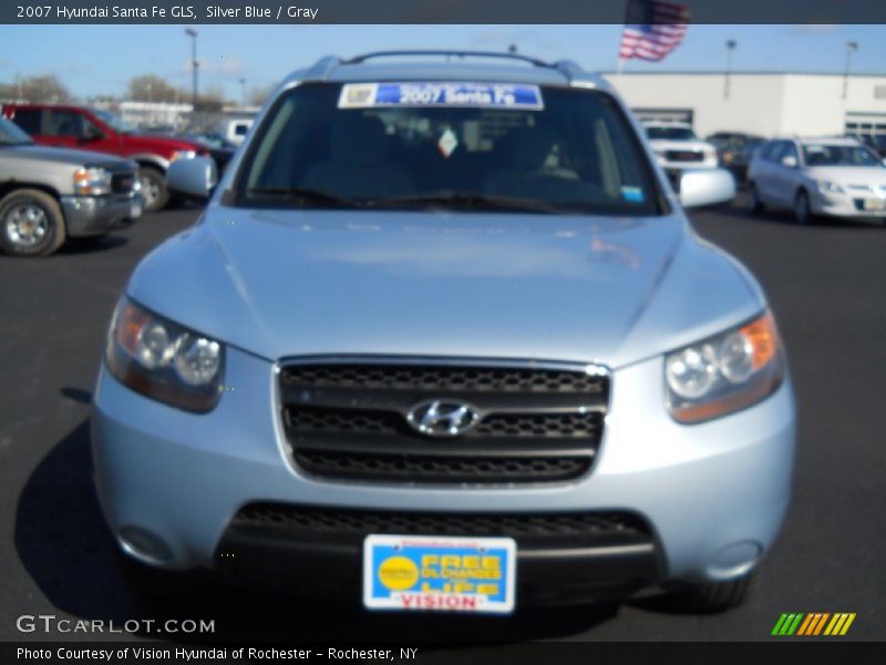 Silver Blue / Gray 2007 Hyundai Santa Fe GLS
