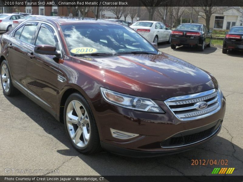 Cinnamon Red Metallic / Charcoal Black 2010 Ford Taurus SHO AWD