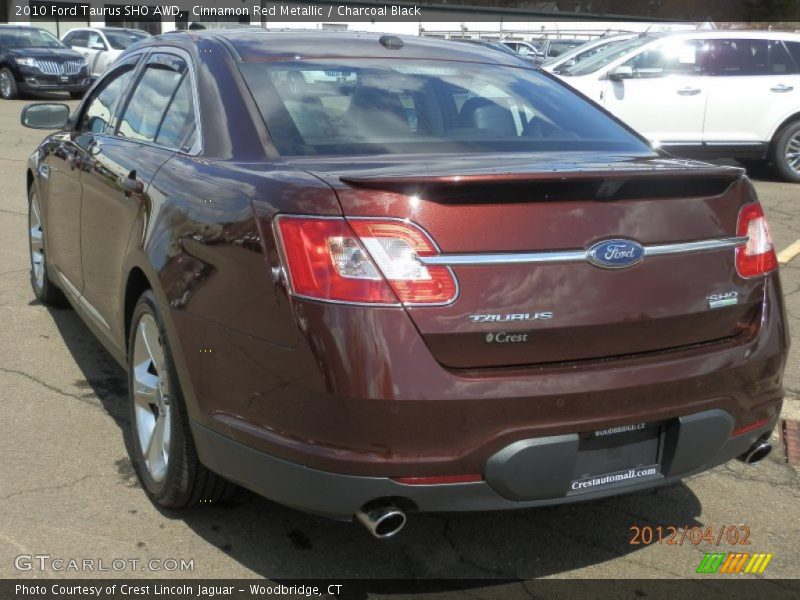 Cinnamon Red Metallic / Charcoal Black 2010 Ford Taurus SHO AWD