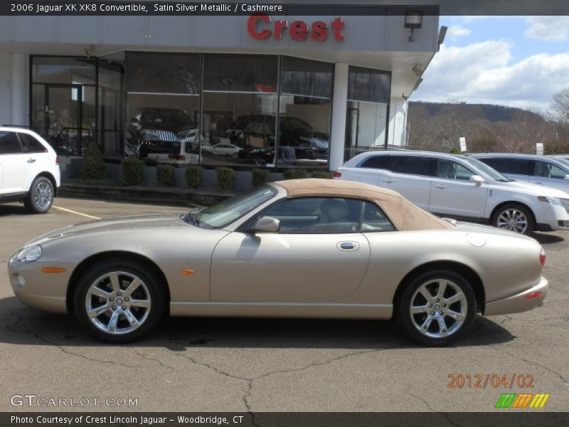 Satin Silver Metallic / Cashmere 2006 Jaguar XK XK8 Convertible