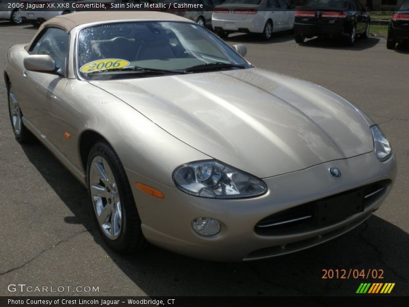 Satin Silver Metallic / Cashmere 2006 Jaguar XK XK8 Convertible