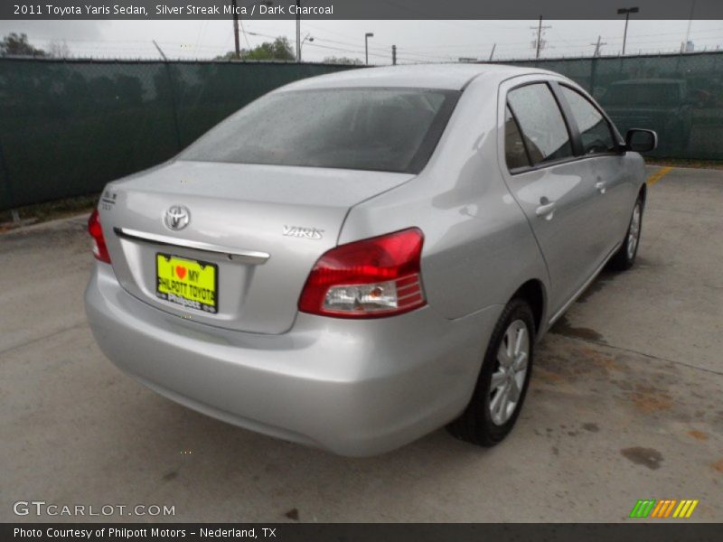 Silver Streak Mica / Dark Charcoal 2011 Toyota Yaris Sedan