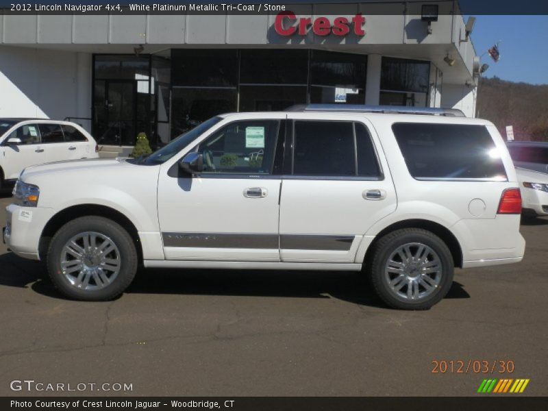 White Platinum Metallic Tri-Coat / Stone 2012 Lincoln Navigator 4x4
