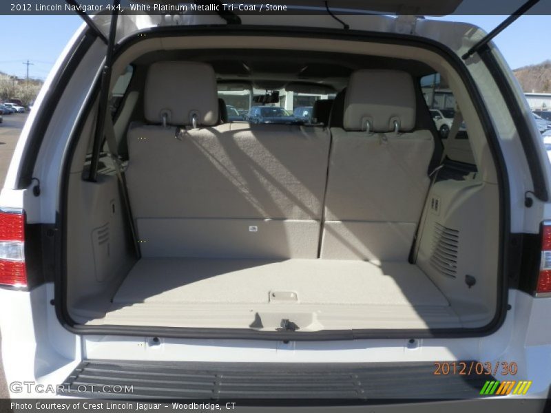 White Platinum Metallic Tri-Coat / Stone 2012 Lincoln Navigator 4x4