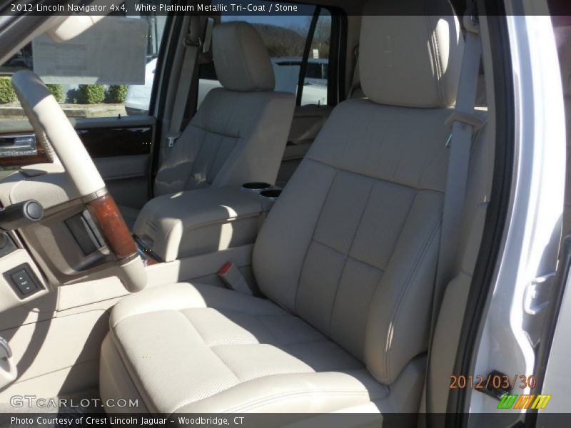 White Platinum Metallic Tri-Coat / Stone 2012 Lincoln Navigator 4x4