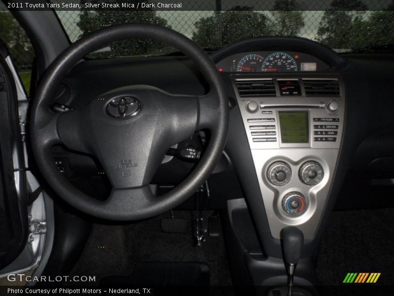 Silver Streak Mica / Dark Charcoal 2011 Toyota Yaris Sedan