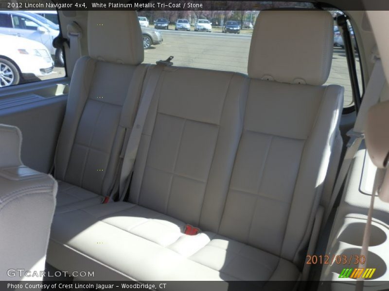 White Platinum Metallic Tri-Coat / Stone 2012 Lincoln Navigator 4x4