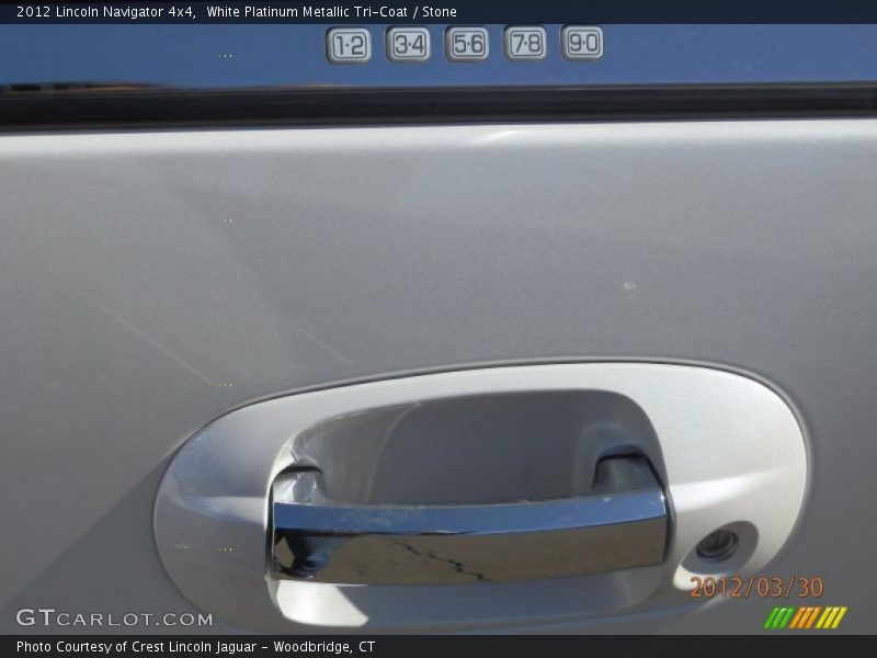 White Platinum Metallic Tri-Coat / Stone 2012 Lincoln Navigator 4x4