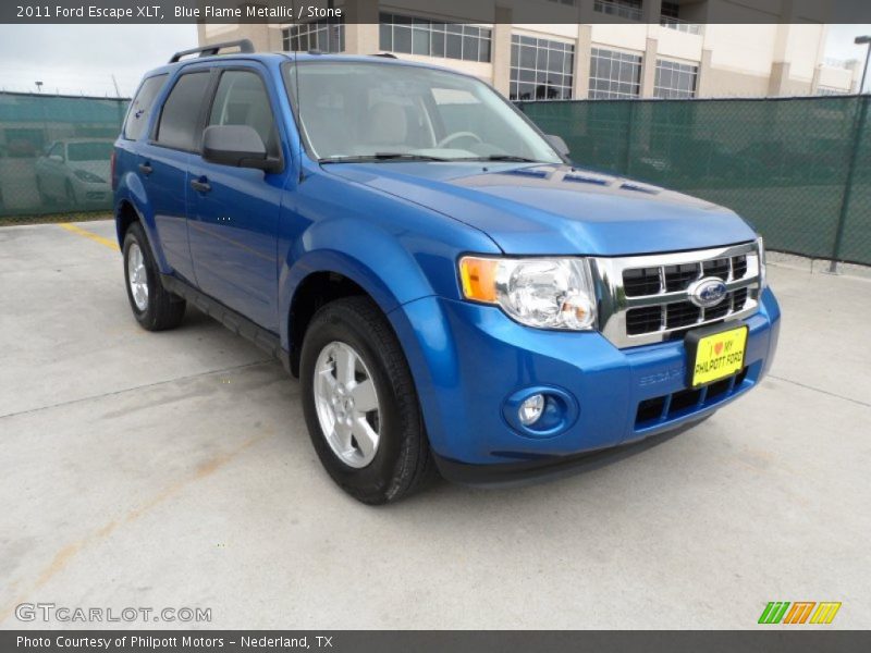 Blue Flame Metallic / Stone 2011 Ford Escape XLT