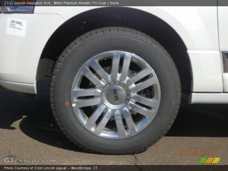 White Platinum Metallic Tri-Coat / Stone 2012 Lincoln Navigator 4x4