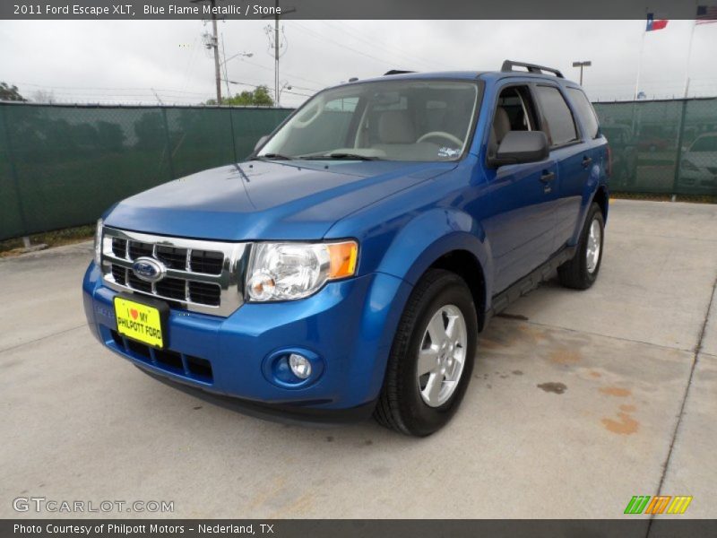 Blue Flame Metallic / Stone 2011 Ford Escape XLT