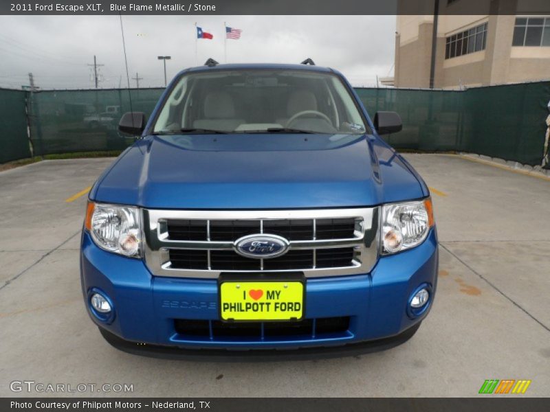 Blue Flame Metallic / Stone 2011 Ford Escape XLT