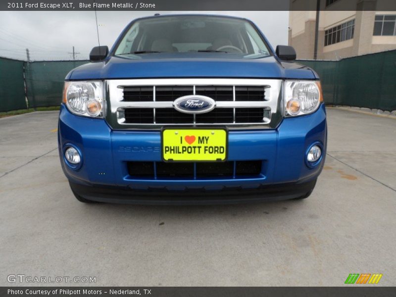 Blue Flame Metallic / Stone 2011 Ford Escape XLT