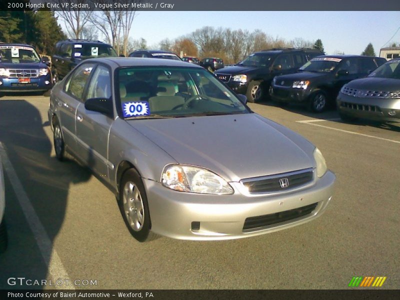 Vogue Silver Metallic / Gray 2000 Honda Civic VP Sedan