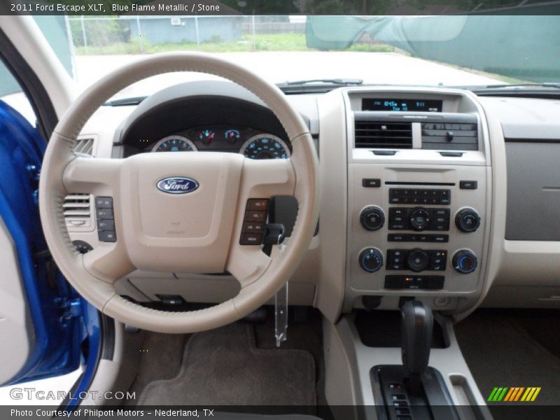 Blue Flame Metallic / Stone 2011 Ford Escape XLT