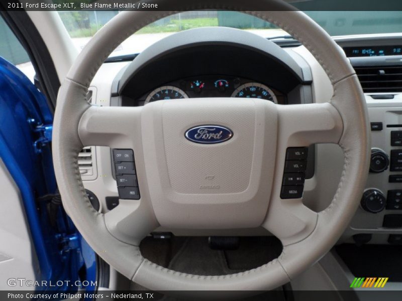 Blue Flame Metallic / Stone 2011 Ford Escape XLT