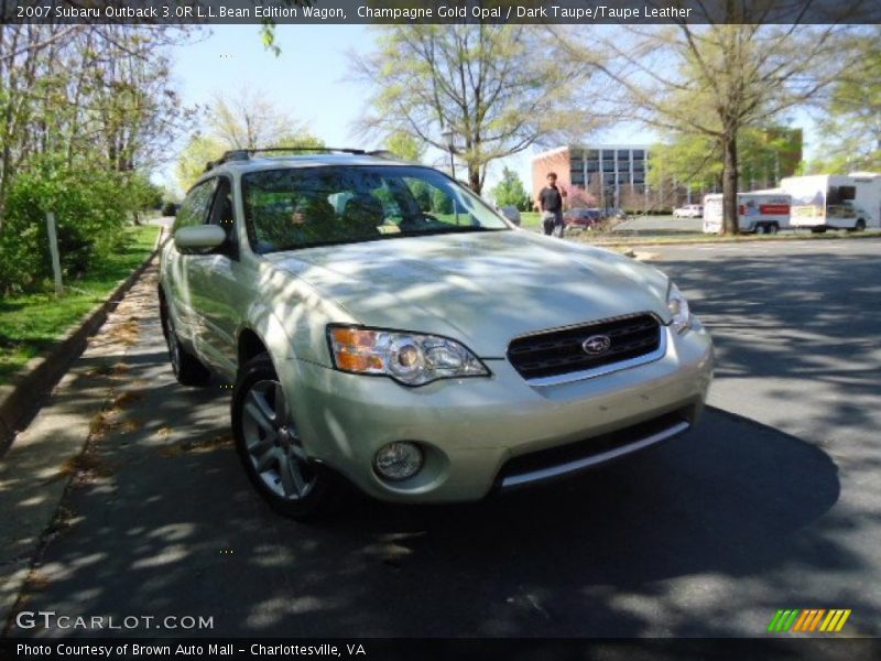 Champagne Gold Opal / Dark Taupe/Taupe Leather 2007 Subaru Outback 3.0R L.L.Bean Edition Wagon