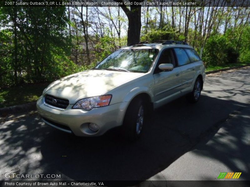 Champagne Gold Opal / Dark Taupe/Taupe Leather 2007 Subaru Outback 3.0R L.L.Bean Edition Wagon