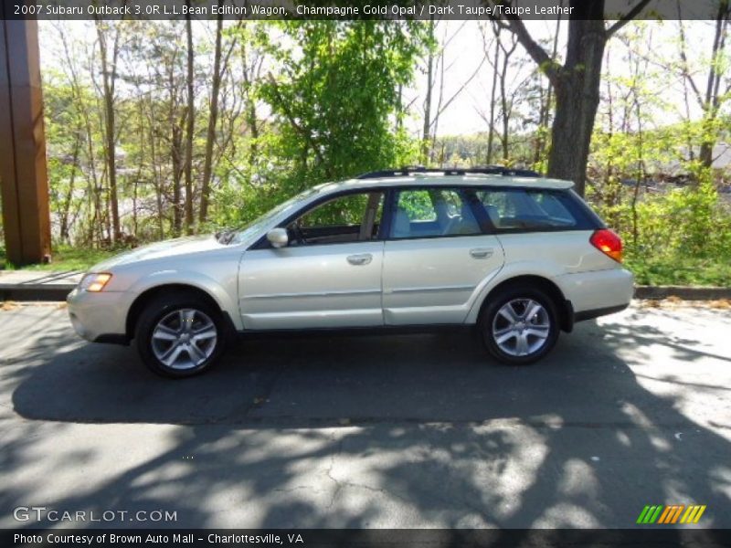 Champagne Gold Opal / Dark Taupe/Taupe Leather 2007 Subaru Outback 3.0R L.L.Bean Edition Wagon
