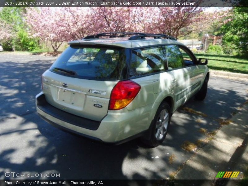 Champagne Gold Opal / Dark Taupe/Taupe Leather 2007 Subaru Outback 3.0R L.L.Bean Edition Wagon