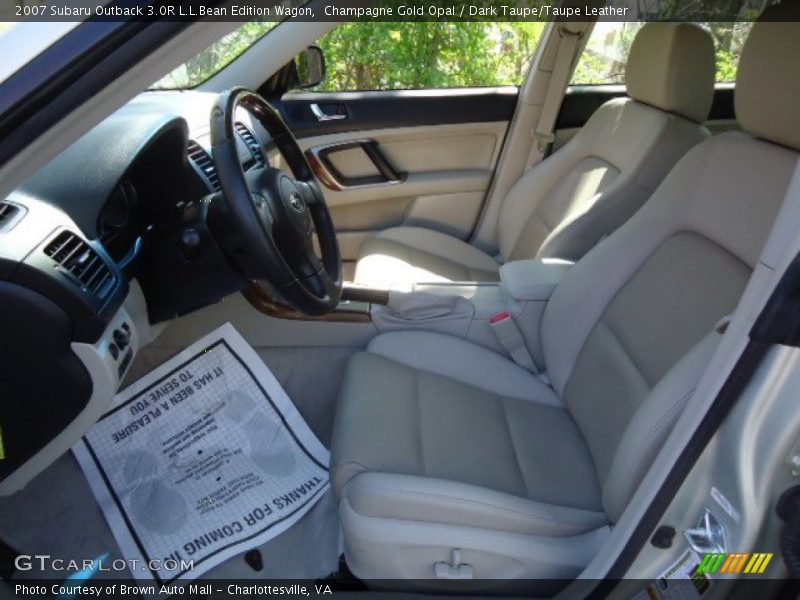 Champagne Gold Opal / Dark Taupe/Taupe Leather 2007 Subaru Outback 3.0R L.L.Bean Edition Wagon