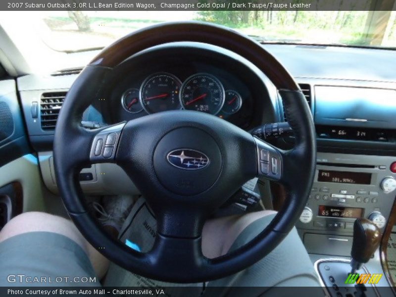 Champagne Gold Opal / Dark Taupe/Taupe Leather 2007 Subaru Outback 3.0R L.L.Bean Edition Wagon