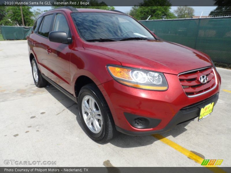 Venetian Red / Beige 2010 Hyundai Santa Fe GLS