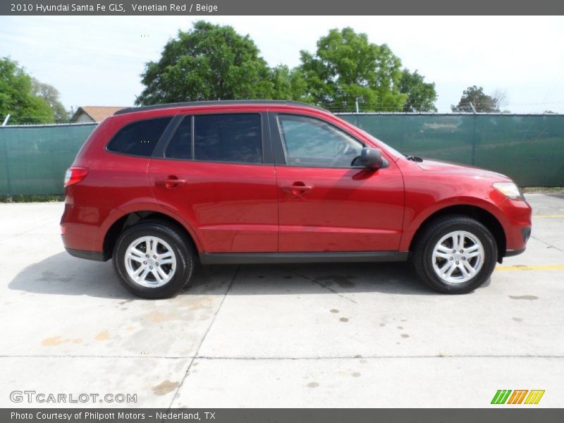 Venetian Red / Beige 2010 Hyundai Santa Fe GLS