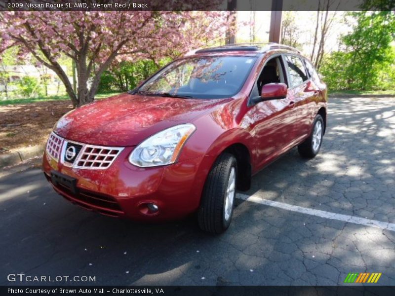 Venom Red / Black 2009 Nissan Rogue SL AWD